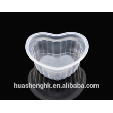 Food Graded PP 650ml Heart Shape Jelly and Candy Sealable Plastic Container